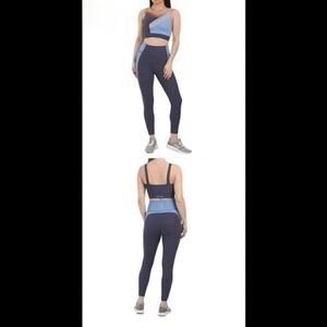 WILO THE LABEL (ANTHRO) Blue Color-Block Leggings- NWT